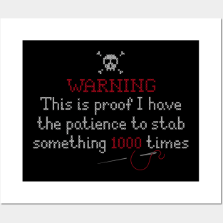 Sarcastic saying Halloween embroidery handicraft Posters and Art